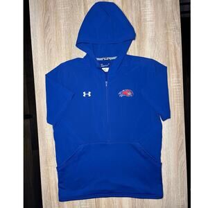 UMass Lowell Riverhawks Under Armour Blue Baseball Zip-Up Cage Jacket